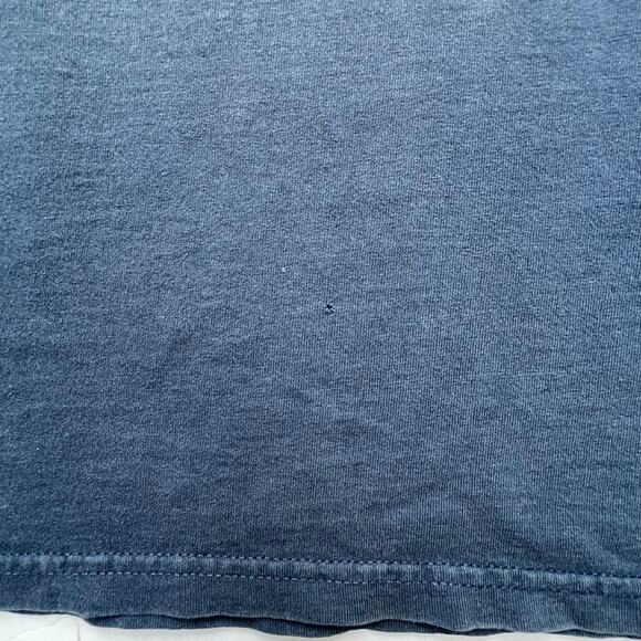 Vintage 90s Nike White Tag Varsity Athletic Script Spellout T Shirt Faded Blue - Picture 6 of 8